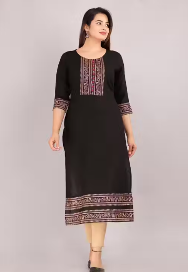 Worked with worked laces Kurti for Women highest demanding latest stylish
