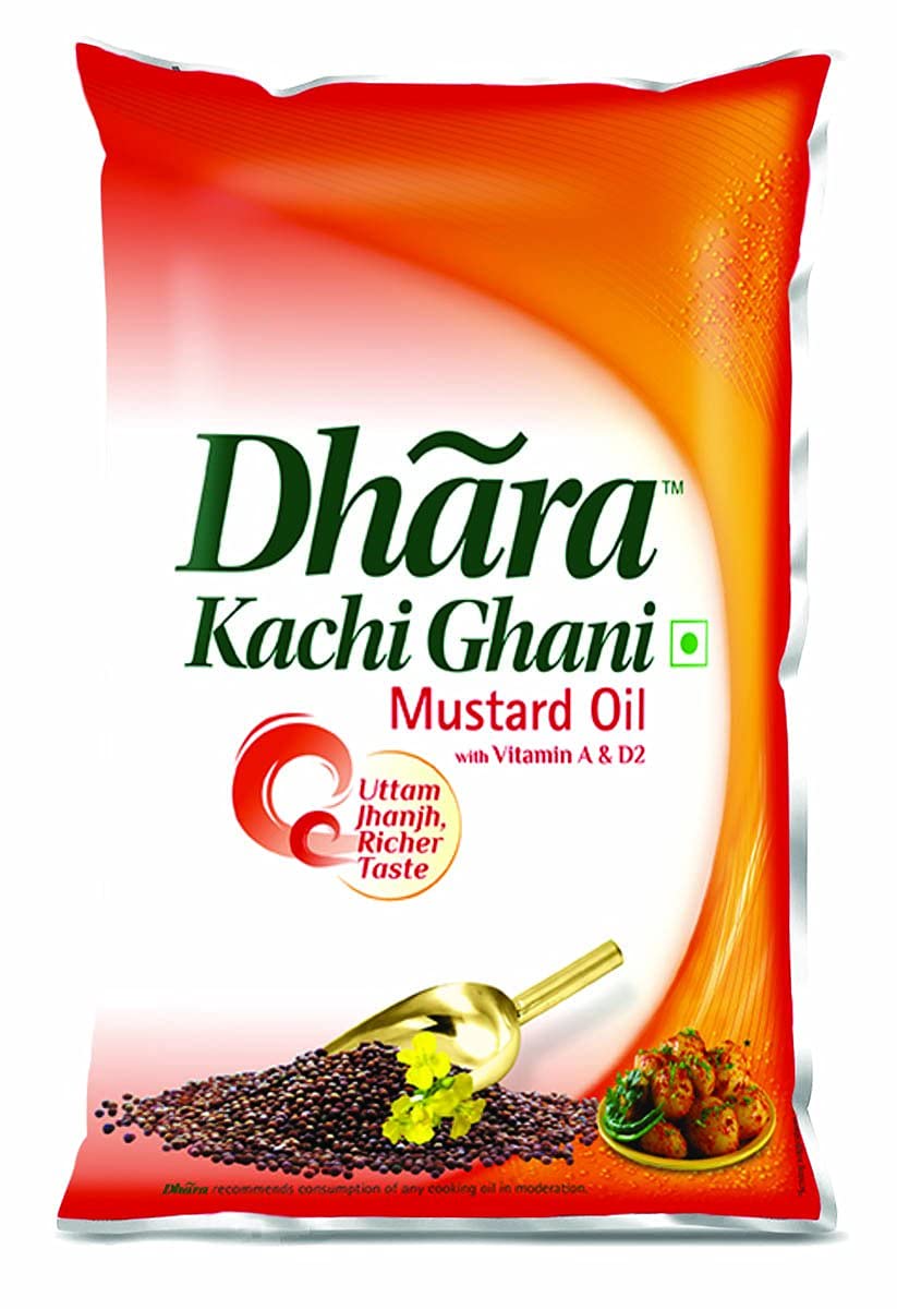 Dhara Kachi Ghani Mustard Oil (0% Trans Fat)