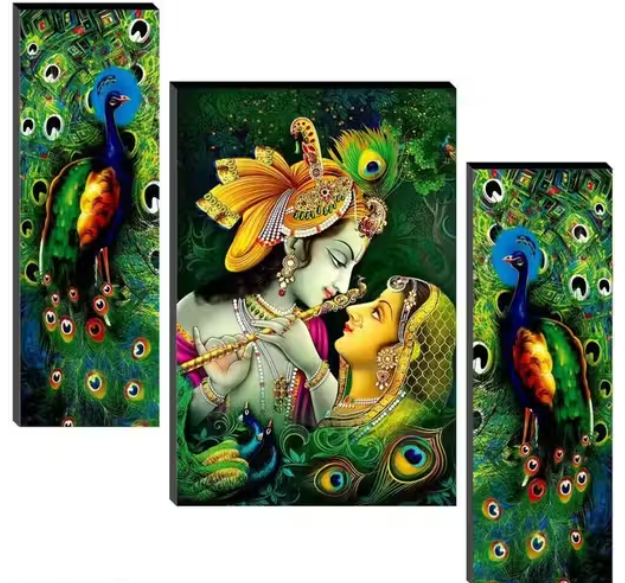 Radha Krishna UV Textured Wall painting