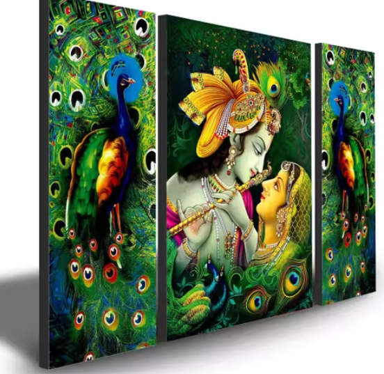 Radha Krishna UV Textured Wall painting