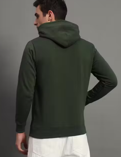 Men's Solid Hooded Full Sleeve Sweatshirt