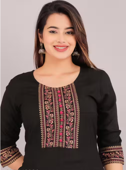 Worked with worked laces Kurti for Women highest demanding latest stylish