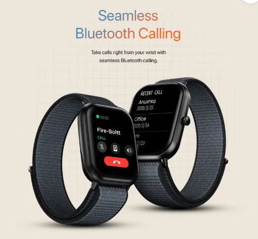 Fire-Boltt Hunter Nyluxe 51.1mm (2.01) HD Display Buetooth Calling with Single Chipset Smartwatch  (Charcoal Grey Strap, Free Size)