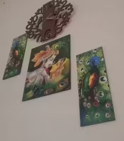 Radha Krishna UV Textured Wall painting