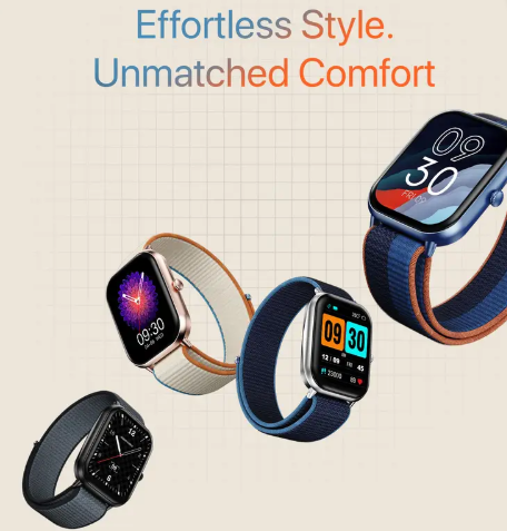 Fire-Boltt Hunter Nyluxe 51.1mm (2.01) HD Display Buetooth Calling with Single Chipset Smartwatch  (Charcoal Grey Strap, Free Size)