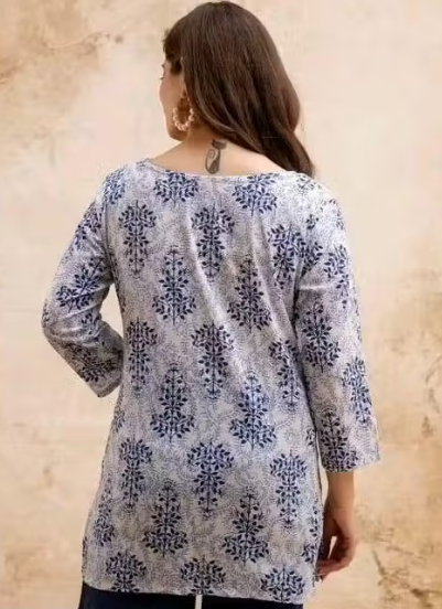 Women's Cotton Printed Short Kurta & Kurti Short Top (Pack of 2)