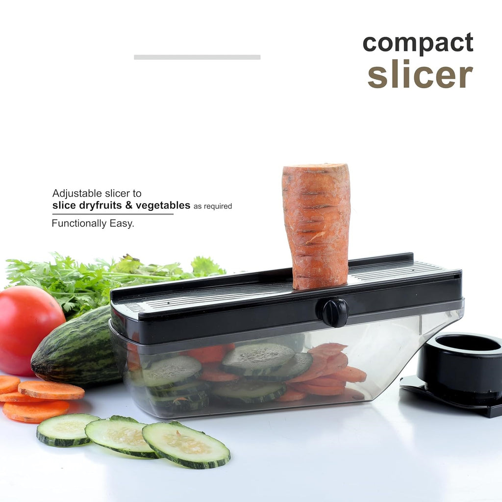 Plastic Vegetable Slicer & Dry Fruit Cutter, Black