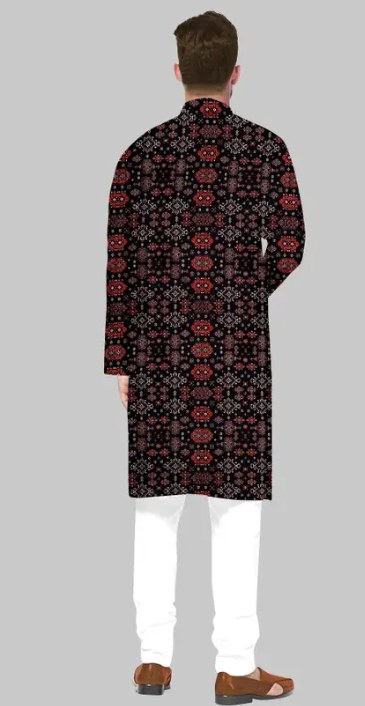 Trendy Prints Men Cotton Blend Kurta Pyjama Set