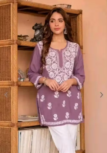 Chikankari Women Designer Kurtis
