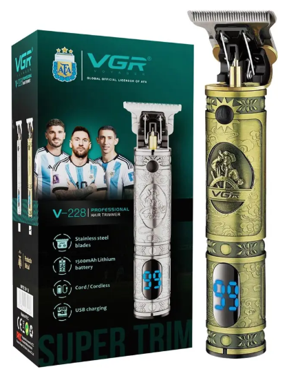 VGR V-228 Professional Trimmer 180 min Runtime 4 Length Settings  (Gold)