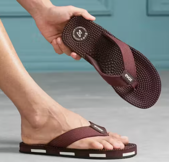 Fancy & Stylish Slipper for Men, Orthopaedic Acupressure Pain Relief Flip Flop Lightweight Casual Wear (Pack of 2)