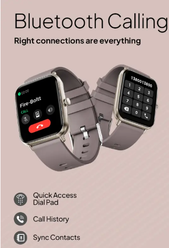 Fire-Boltt Ninja Calling Pro Plus 46.5mm (1.83) Display Bluetooth, AI Voice Smartwatch  (Cinnamon Slate Strap, Free Size)