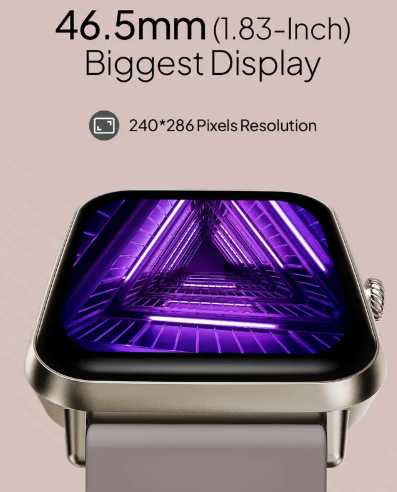 Fire-Boltt Ninja Calling Pro Plus 46.5mm (1.83) Display Bluetooth, AI Voice Smartwatch  (Cinnamon Slate Strap, Free Size)