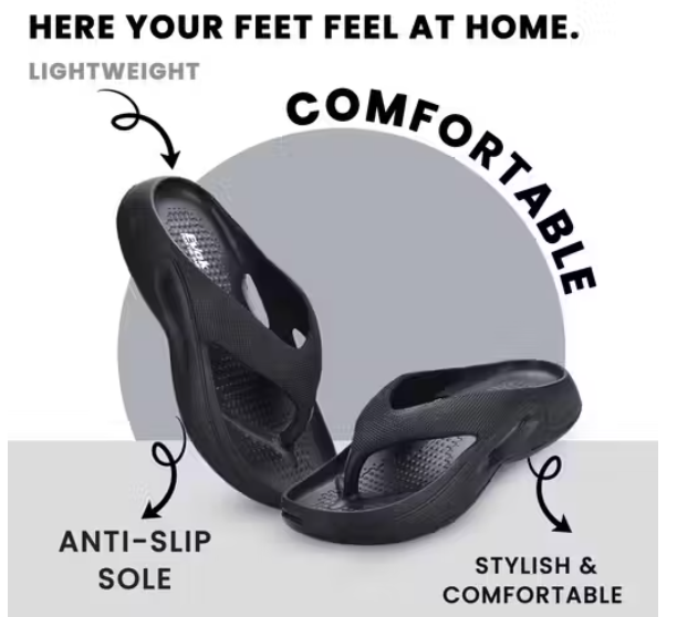 Fancy & Stylish Slipper for Men, Orthopaedic Acupressure Pain Relief Flip Flop Lightweight Casual Wear (Pack of 2)