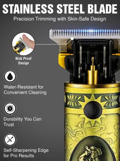 VGR V-228 Professional Trimmer 180 min Runtime 4 Length Settings  (Gold)