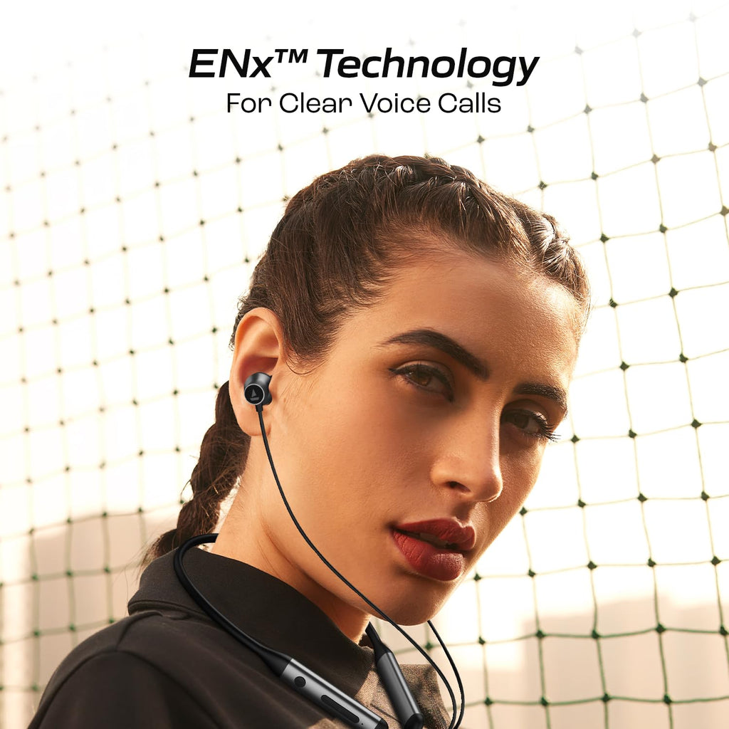 boAt Rockerz 280 ANC w/Crystal Bionic Sound Powered by Dirac Opteo, Active Noise Cancellation, 13mm Drivers, ASAP Charge, 24H Playback & ENx Tech in- Ear Bluetooth Neckband(Gunmetal Black)