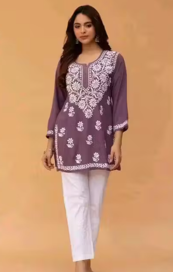 Chikankari Women Designer Kurtis