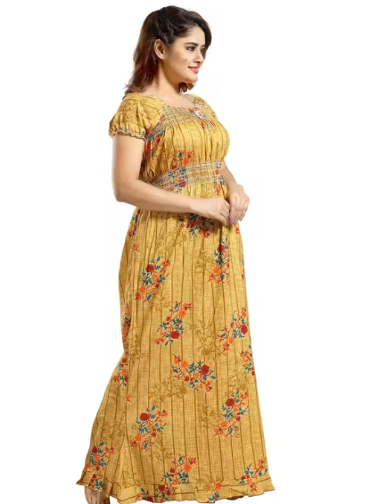 Cinco women cotton nighty nightdress nighty self design nighty