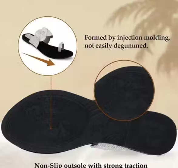 Stylish flat slippers Sandals College fancy party wear chappals new model latest fashion footwear Women flip flops slippers Flipflop for girls womens T-strap slippers flats wear Elevate Your Style with Our Latest Women's Footwear Collection!"