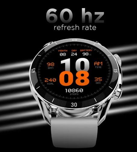 Fire-Boltt Legacy 36.3mm (1.43") AMOLED Display, Bluetooth Calling Wireless Charging Smartwatch  (Grey S Strap, Free Size)