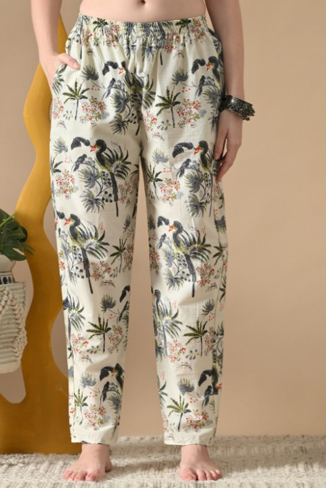 Women Floral Printed Regular Pure Cotton Kurta with Pyjamas