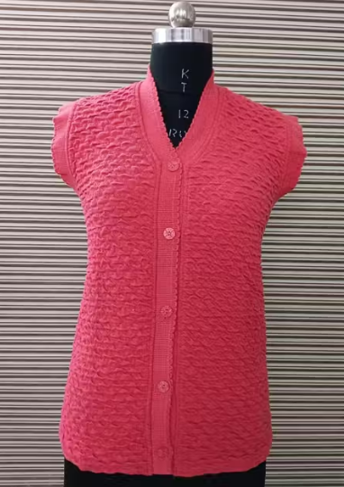 PILOT Women V-Neck Half Sleeve Sweater