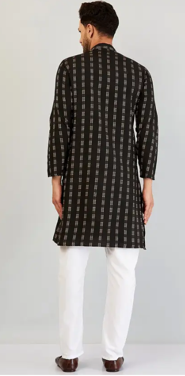 Printed Classy Men Cotton Blend Kurta Pyjama Set
