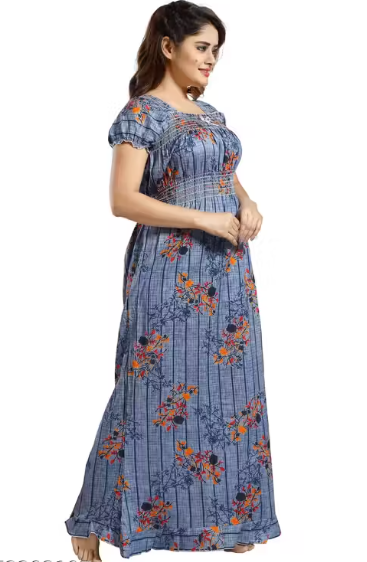 Cinco women cotton nighty nightdress nighty self design nighty