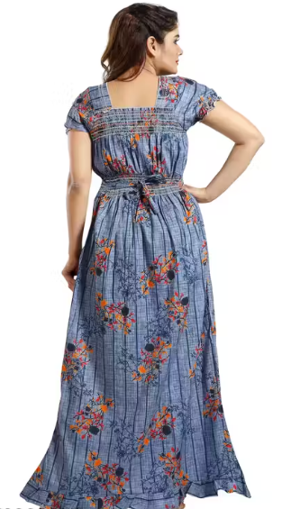 Cinco women cotton nighty nightdress nighty self design nighty