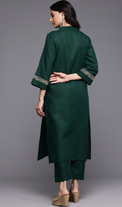 Ethnic Motifs Embroidered Thread Work Kurta with Trousers