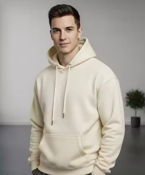 Full sleeves peach colour hoodies for men, warm hoodies for boys, fleece inside sweatshirt for men