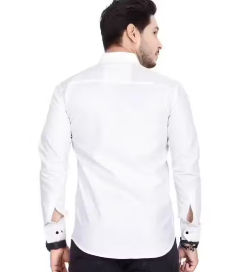 Classy party wear men shirt -White