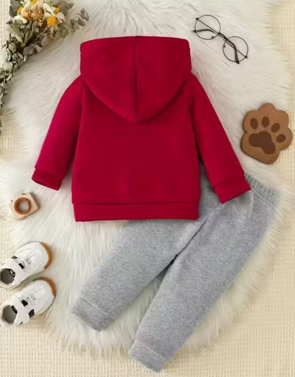 KIDS WINTER FULL SLEEVE TOP & PANT SET | Full Sleeves Solid Colour Joggers Set | BOYS HOODIE Set