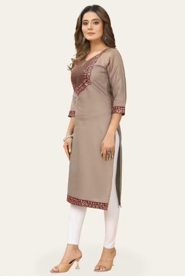 Embroidered work Trendy kurti for womens & girls