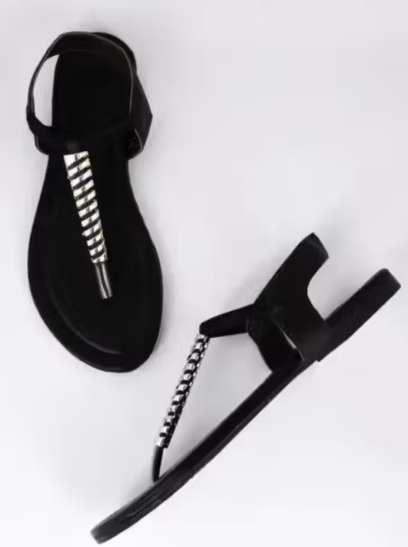 Jaipuri Bakkal Spring Black Sandal For Women & Girls