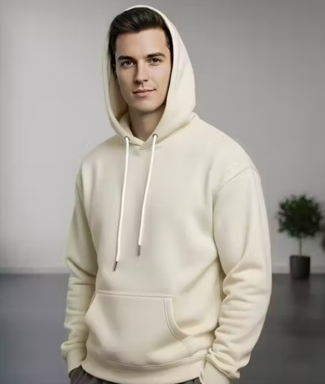 Full sleeves peach colour hoodies for men, warm hoodies for boys, fleece inside sweatshirt for men