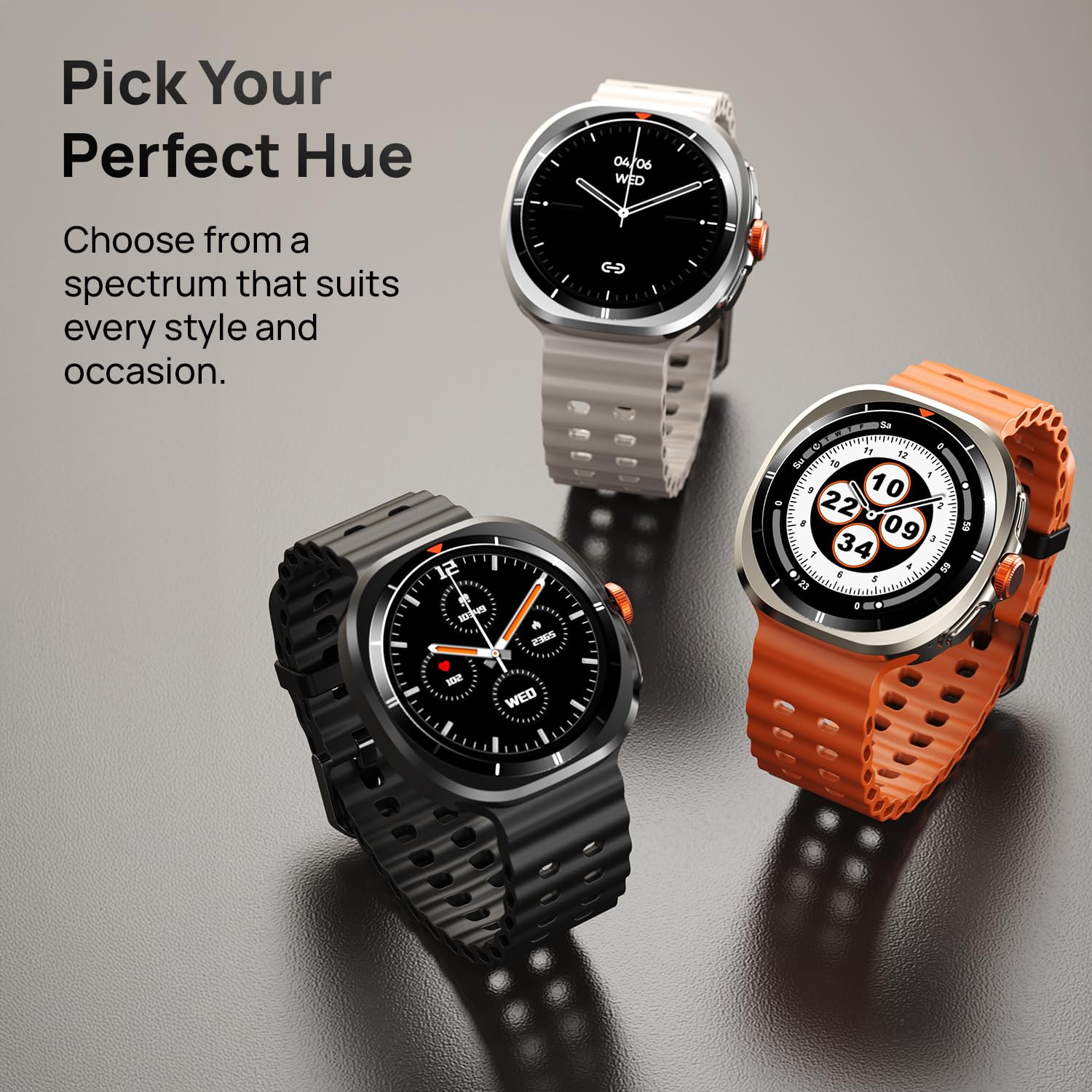 Fire-Boltt Axiom Smart Watch – 1.43" AMOLED Display, Health & Fitness Tracking, Always-On Screen, Wireless Charging, Rotating Crown, Bluetooth Calling, Metal Case Smart Watch for Man & Woman- Black