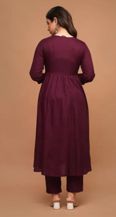 Women Viscose Rayon Kurti Pant Dupatta Set