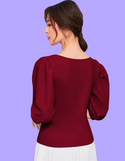 Women's Maroon Tops & Tunics