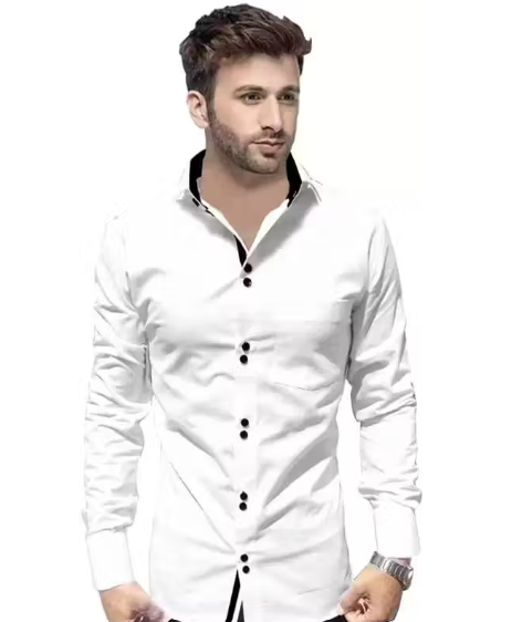 Classy party wear men shirt -White