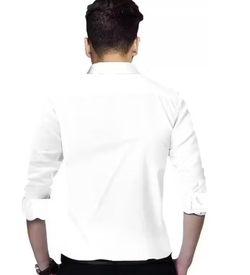 Classy party wear men shirt -White