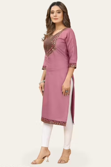 Embroidered work Trendy kurti for womens & girls
