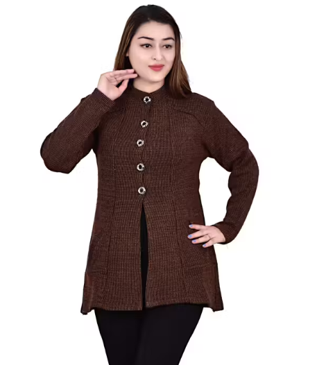 Stylish Elegant Brown Sweater/Coat For Girls, High Quality Sweaters & Cardians For Women