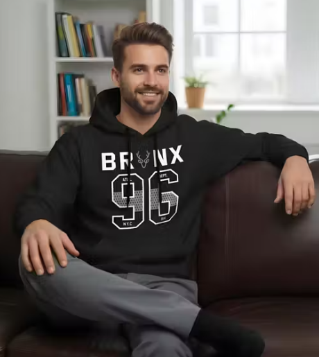 Fleece Hooded Sweatshirt for Winter full sleeve round neck