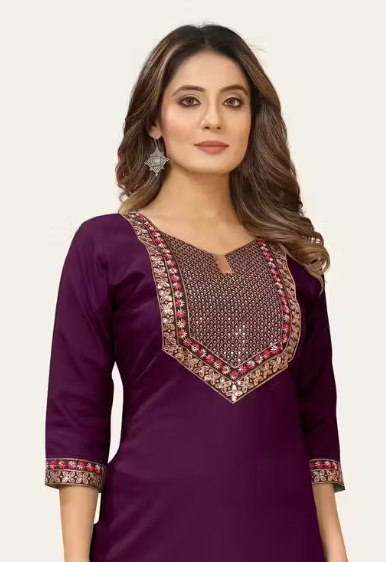Embroidered work Trendy kurti for womens & girls