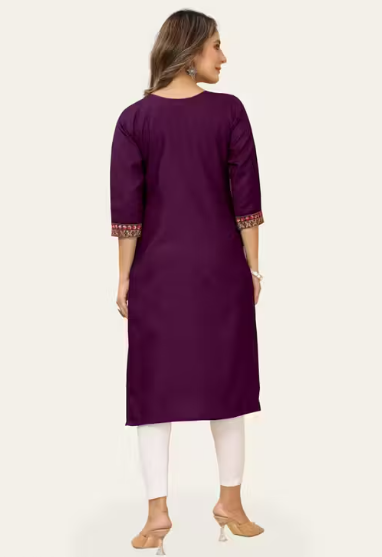 Embroidered work Trendy kurti for womens & girls