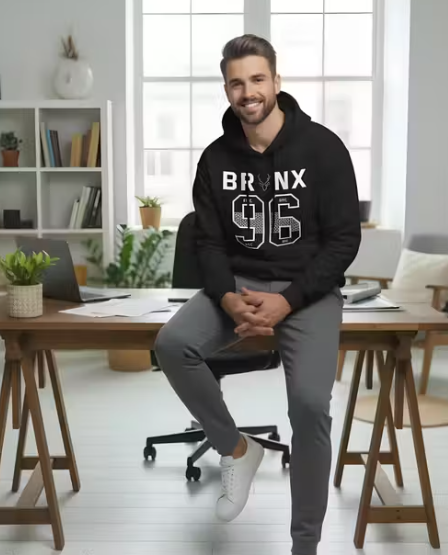 Fleece Hooded Sweatshirt for Winter full sleeve round neck