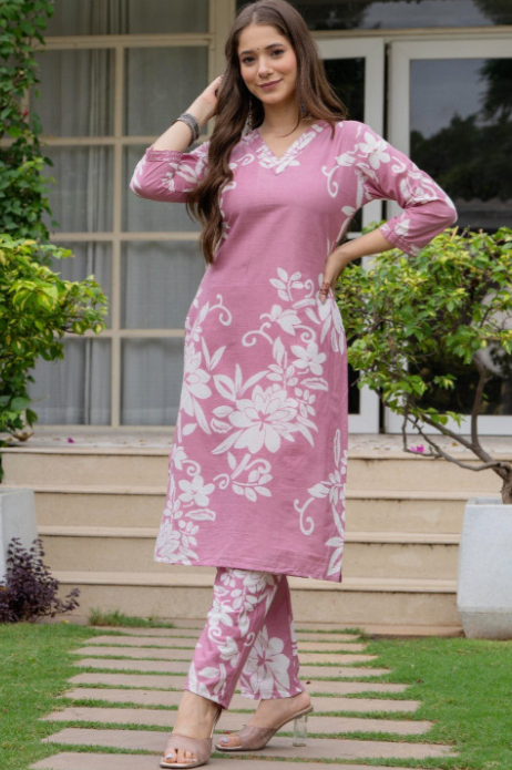 Women Printed Pure Cotton Kurta Sets