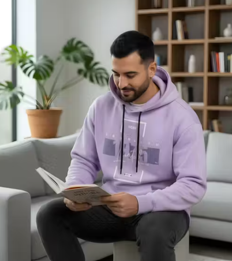 Fleece Hooded Sweatshirt for Winter full sleeve round neck