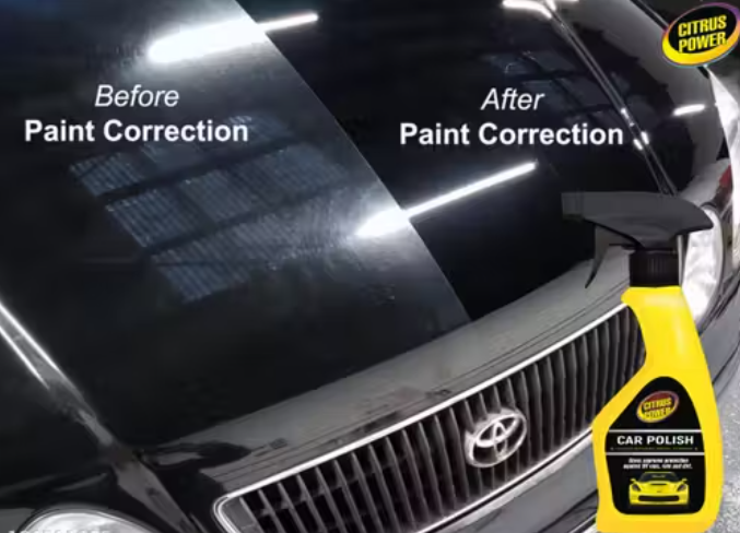 CITRUS POWER Complete Car & Bike Cleaning Interior and Exterior Care Kit / Car Polish / All In One Shiner (Protectant) / Chrome Cleaner (Rust Remover) / Windshield Cleaner Wiper Fluid / Sponge (Car Care Combo)